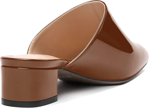 Vista 5 de MODENCOCO Zapatos de tacón bajo y grueso para mujer, con puntera cuadrada, zapatos de tacón bajo y sin cordones, sandalias deslizantes de 1.5