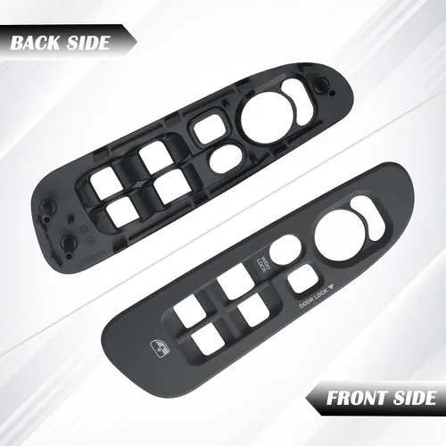 Vista 5 de Bisel del interruptor de ventana de puerta Gray Master Power del lado delantero del conductor para Dodge Ram 1500 2500 3500 Quad Cab 2002-2008