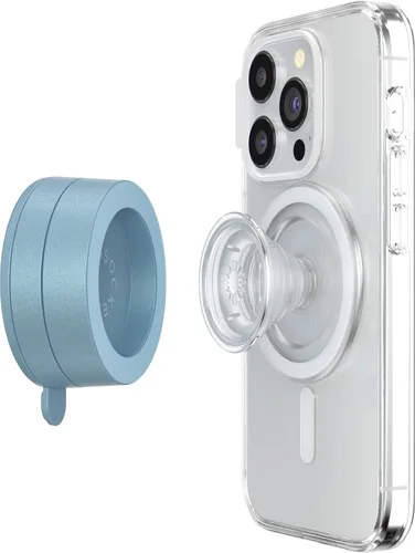Vista 4 de PopSockets Soporte de teléfono con succión multisuperficie, montaje en superficie desmontable, soporte para teléfono compatible con MagSafe® - Blue