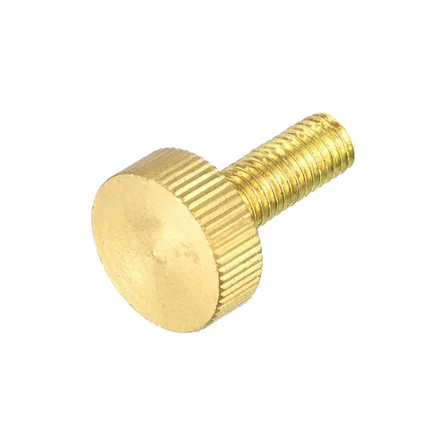 Vista 6 de uxcell Tornillos moleteados para pulgar, pernos planos de latón M8x40mm, sujetadores para PC, electrónico, mecánico