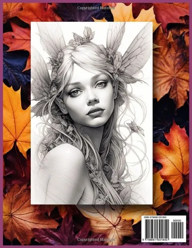 Vista 2 de Nymphs Fantasy Coloring Book 50 Beautiful Driades of the Forest for Adults who Love Fantasy, Fairies and Magical Creatures.