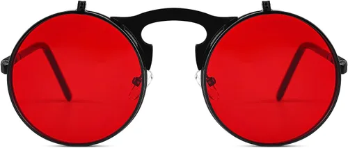 Vista 3 de Essence - Gafas de sol redondas abatibles, unisex, estilo retro de los años 8090, con lentes dobles