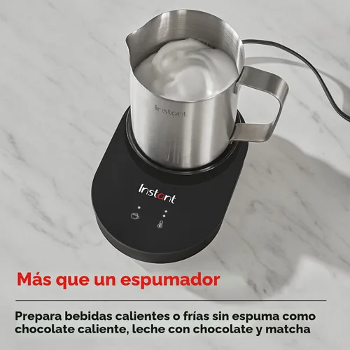 Vista 3 de Instant Pot Instant MagicFroth - Vaporizador y espumador eléctrico 9 en 1, jarra de acero inoxidable de 17 onzas, máquina de espuma fría y caliente