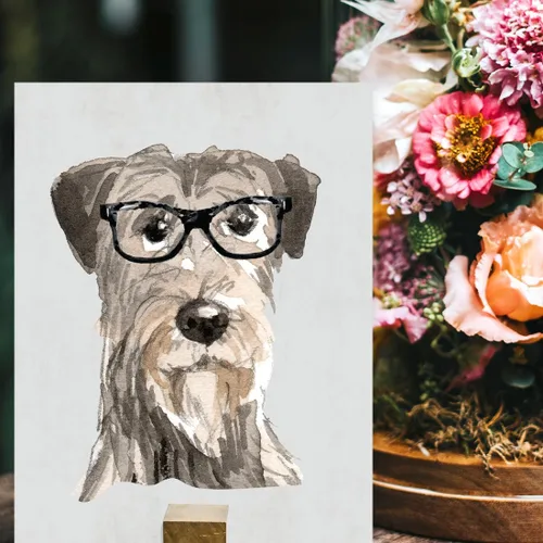 Vista 22 de Andaz Press Póster impreso para pared de perro, 8.5 x 11 pulgadas, Bulldog inglés con gafas negras, 1 paquete, regalo de cumpleaños de Navidad, sin