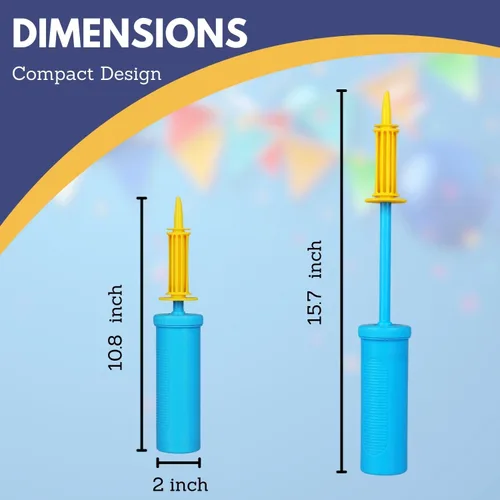 Vista 3 de Miliocry 2 Pack Balloon Pump Handheld Two-Way Dual Action, Hand Blower Air Pumper for Balloons, Ballon Inflator Pumping, Manual Baloon Inflators
