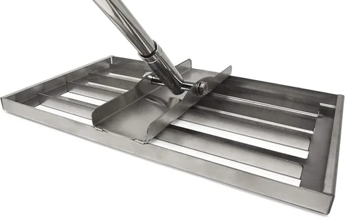 Vista 4 de Varomorus Herramienta de nivel de césped de acero inoxidable con mango para campo de golf de césped (18 pulgadas)
