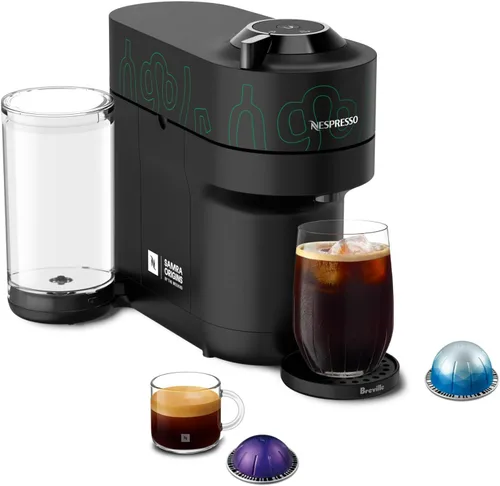 Vista 14 de Nespresso Vertuo Pop+ Cafetera de café y espresso de Breville, Aqua Mint