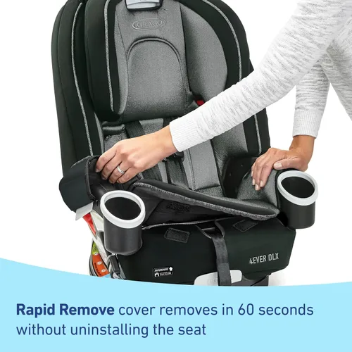 Vista 6 de Graco® 4Ever DLX - Asiento de coche 4 en 1, color gris, para bebés y niños pequeños con 10 años de uso orientado hacia atrás y modos de elevación