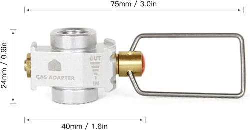 Vista 2 de LIXADA Gas Saver Plus, Cambiador de convertidor de gas, tanque plano de recarga, adaptador de conversión, válvula de adaptador de gas de camping