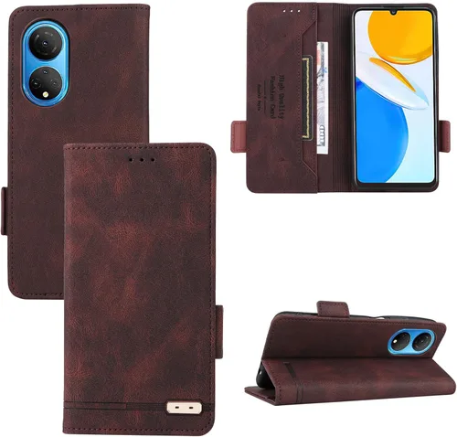Vista 13 de Compatible con Honor X7, cubierta trasera magnética plegable de cuero con ranura para tarjeta para Honor X7