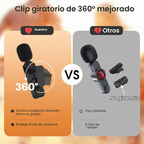 Vista 4 de MAYBESTA Micrófono Lavalier inalámbrico para iPhone, iPad, Android, micrófono de teléfono con solapa Bluetooth para grabación de video, mini