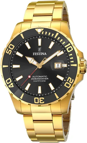 Vista 13 de Festina Reloj automático para hombre, correa de acero inoxidable Black