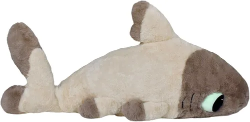 Vista 13 de Juguetes de peluche de Sharkitty, juguetes de peluche combinados de tiburón y gato (negro 27.5 pulgadas)