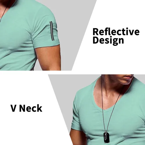 Vista 3 de Camiseta de manga corta para hombre de hombre estilo atlético para entrenamiento gimnasio manga corta ropa deportiva casual