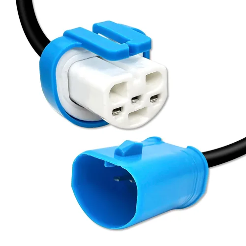 Vista 2 de DAMA 9004 a 9007 Adaptador de enchufe de bombilla Conector de extensión de arnés de cables para bombillas LED y halógenas Coleta de cerámica
