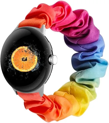 Vista 4 de GTHY Compatible con Google Pixel/Pixel 2/Pixel3 de 1.614 pulgadas, bandas elásticas con patrón de tela, correa de reloj de tela suave, lagre