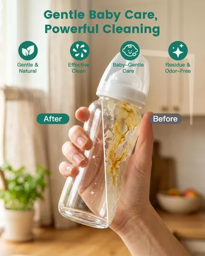 Vista 2 de Tiny Marvels 180 tabletas para lavar botellas compatibles con Baby Brezza, Momcozy y todas las marcas, tabletas detergentes para lavadoras