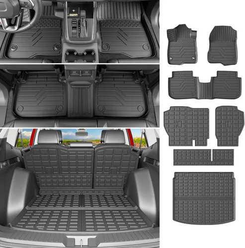 Vista 14 de powoq - Alfombrilla para maletero compatible con Honda CRV 2012-2016, revestimiento para cajuela TPE, alfombrilla de carga de repuesto para Honda