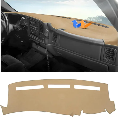 Vista 50 de Autorder - Tapete para salpicadero para 2007-2013 Chevy Chevrolet Silverado/GMC Sierra con dos guanteras, accesorios, cubierta de salpicadero