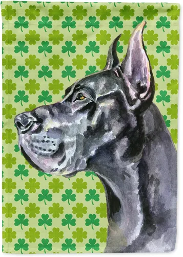 Vista 67 de Caroline's Treasures SS4442GF Affenpinscher Bandera de jardín con retrato de trébol del día de San Patricio para buzón, bandera decorativa