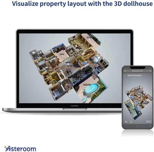 Vista 4 de Kit de bienes raíces de recorrido virtual 360 cámara 3D - El equipo incluye: trípode, rotor de cámara digital, lente de cámara ojo de pez