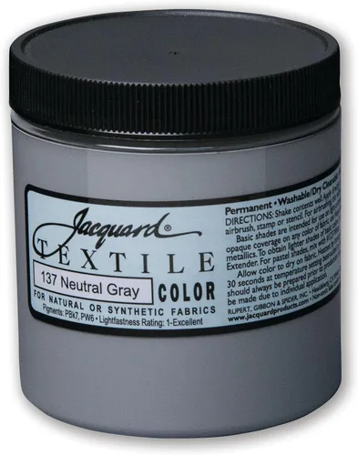 Vista 17 de Jacquard Pintura Textil 8 Oz Negro
