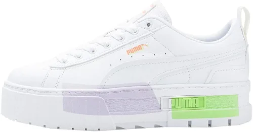 Vista 3 de PUMA Las mujeres Mayze Mis Platform Lace Up Sneakers Casual Zapatos Casual - Blanco