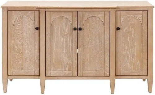 Vista 2 de Consola de madera moderna consola de entrada de madera totalmente montada marrón claro