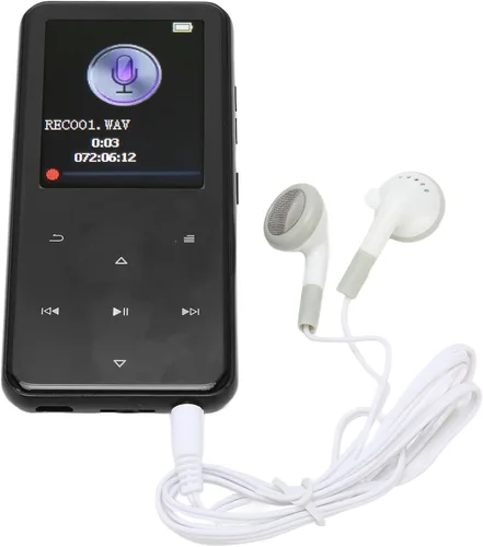 Vista 4 de Reproductor de MP3 con pantalla táctil Bluetooth 5.0, sonido de alta fidelidad, radio FM, almacenamiento de 4 GB, ampliable hasta 256 GB con chip