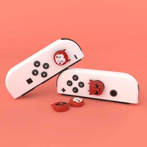 Vista 4 de PlayVital Tapas de palanca de mando para Nintendo Switch tapas de pulgar para Switch Lite cubierta analógica para Switch OLED Joycon Thumb Grip Caps