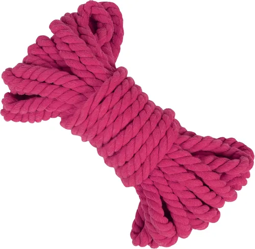 Vista 10 de Cuerda de macramé gruesa de 0.315 in x 32.8 pies, cuerda de algodón trenzada de algodón natural, 3 capas para colgar en la pared, para colgar