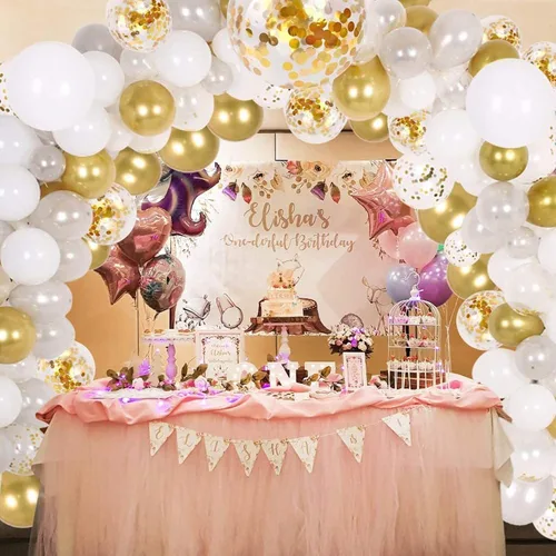 Vista 10 de Kit de arco de globos redondos, marco de telón de fondo circular de fibra para decoración de bodas, fiestas, baby shower, fondo de fotos.