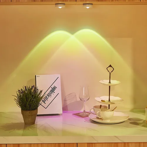 Vista 6 de Luz de puesta de sol, lámpara de puesta de sol visual romántica, luz de proyector, funciona con pilas, 2 niveles de brillo y luces LED Sun