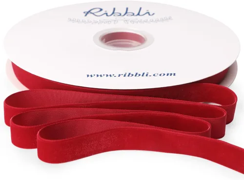 Vista 45 de Ribbli - Cinta de terciopelo negro de 1 pulgada, carrete continuo de 25 yardas, cinta de Navidad negra para envoltorios de regalos, manualidades