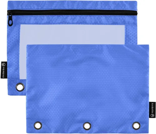 Vista 27 de Gredecor Estuche para lápices con 3 anillos con cremallera negra, paquete de 2 unidades, organizador de carpetas transparentes para ventana escolar