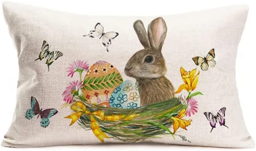 Vista 18 de Holly Jolly - Fundas de almohada navideñas de copos de nieve azul claro, decoración de casa de campo, funda de almohada de 12 x 20 pulgadas, fundas