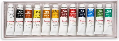 Vista 3 de Camel Artist's Oil Color Box - Tubos de 0.3 fl oz, 12 tonos