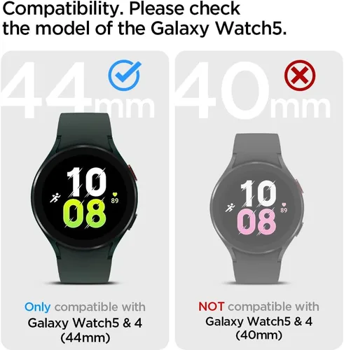 Vista 2 de Spigen Funda ultra híbrida para Samsung Galaxy Watch 5/4 de 1.732 in (2022/2021)