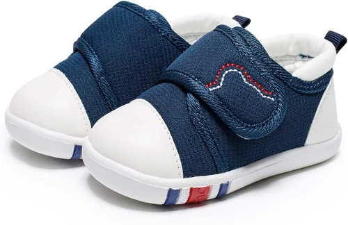 Vista 5 de HLMBB Zapatos de caminar para bebés y niñas, niños y bebés, oso pequeño de 9, 12, 18, 24 meses, para pre-caminar, suela de goma dura de malla