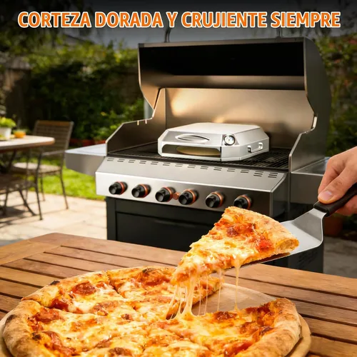 Vista 5 de Onlyfire Kit de horno de pizza de acero inoxidable para parrilla de gas, parrilla de carbón y propano, kit de horno de pizza portátil para parrilla