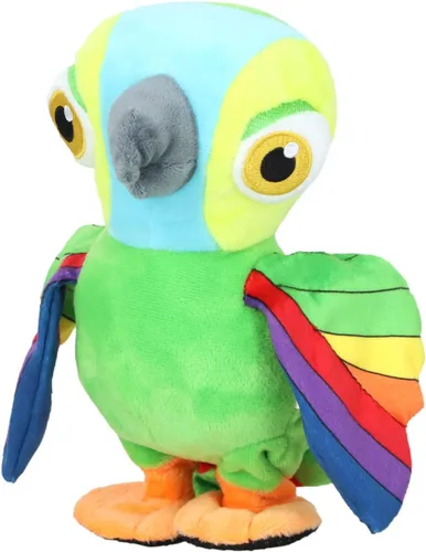 Vista 2 de La Granja De Zenon - Pepe Interactivo Loro 20CM - Peluche Musical - Repetir, Caminar y Tocar Canciones - El Reino Infantil