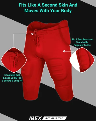 Vista 2 de Pantalones de fútbol integrados para adultos, pantalones de práctica de fútbol para hombre con almohadillas integradas