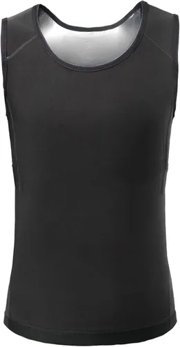 Vista 2 de CHUUMEE CGTFY Gynecomastia Compress Tank Top Hombres, Camiseta de compresión sin mangas, adelgazante chaleco moldeador corporal