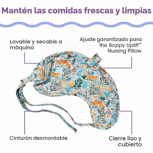Vista 3 de Boppy Uplift Funda de Almohada de Lactancia - Funda de Almohada de Lactancia y Biberón de Microfibra Suave y Lavable con Cinturón