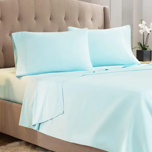 Vista 65 de Empyrean Juego de sábanas individuales - 110 GSM 4 piezas de sábanas para cama individual, sábanas de tamaño individual doble cepillado, sábanas