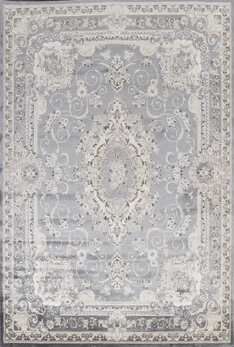 Vista 12 de Alfombra oriental de transición gris de polipropileno, 3 x 8 pulgadas