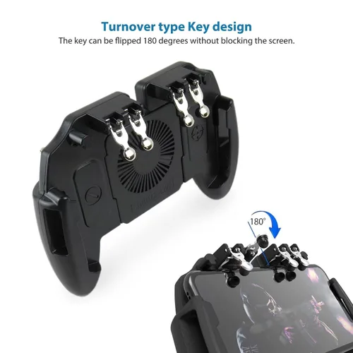 Vista 5 de JRSHOME Mobile Gaming Controller with Silent Cooling Fan Collapsible Holder Compatible with all Phones within 4.7-6.5 Inches(iOS Android) Fit for