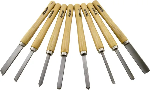 Vista 8 de Juego de herramientas manuales de torno de carpintería de cincel de madera de 8 piezas Science Purchase