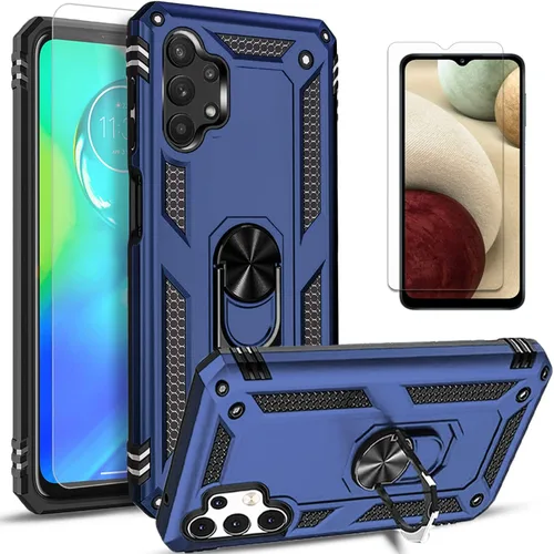 Vista 10 de STARSHOP - Funda para Galaxy A32 5G, funda para Samsung A32 5G, con [protector de pantalla de vidrio templado incluido], funda protectora de doble
