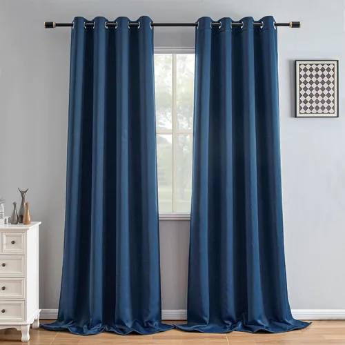 Vista 33 de IGEMAEVE Cortinas opacas de tamaño personalizado para dormitorio, 100 % opacas, 1 panel, aislamiento térmico, cortinas de oscurecimiento